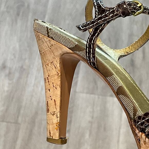 Coach Womens Stilettos Heels Sandals Size 6 Designer High End Luxury Elegant - Picture 8 of 9